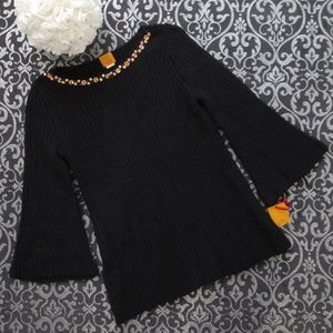 ❤️‍🔥 SALE NWT Nordstrom Embellished Knit Bell Sleeve Sweater